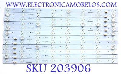 KIT DE LEDS PARA TV ( 12 PZ ) / NUMERO DE PARTE MKN-DLED50-08-B02 / MKN-DLED50-08-A02 / E348423 / PANEL T500HVN07.1 / MODELO 50GSR3000